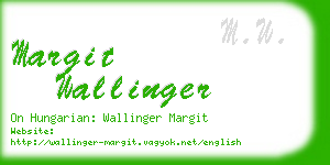 margit wallinger business card